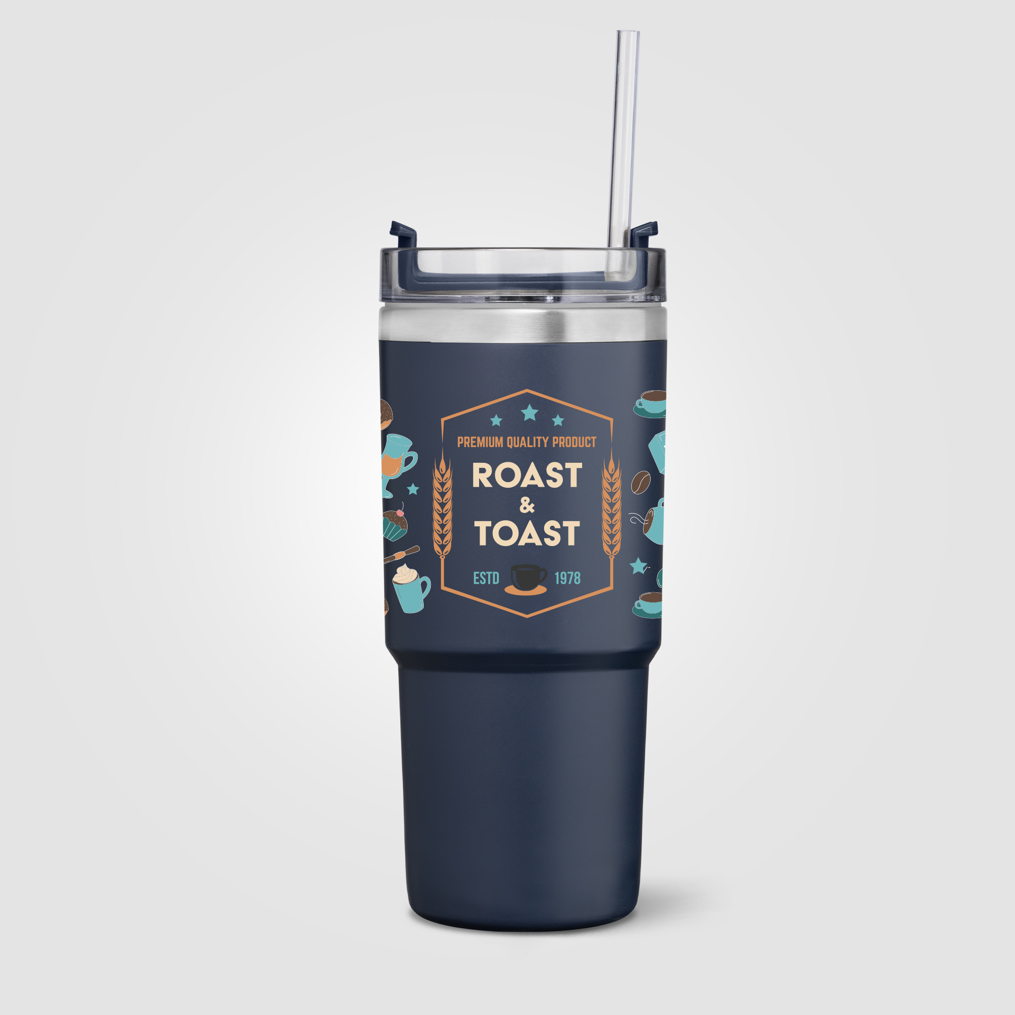 Rime Recycled Stainless Steel Double Wall Leakproof  Straw Tumbler - 25oz 17