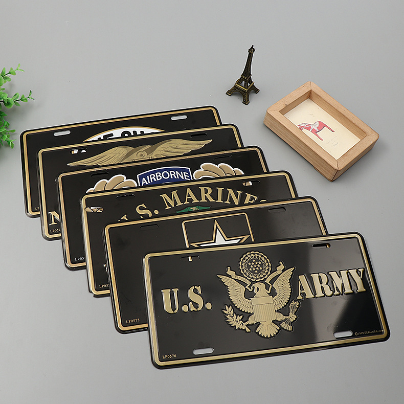 Metal License Plate Sign 2