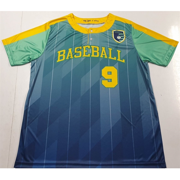 Sublimation UPF DriFit 2-Button Baseball Henley - Men Women 1