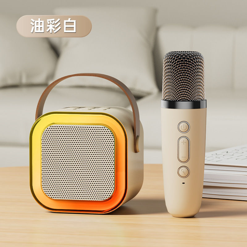 Mini Karaoke Machine with A Wireless Microphones 1