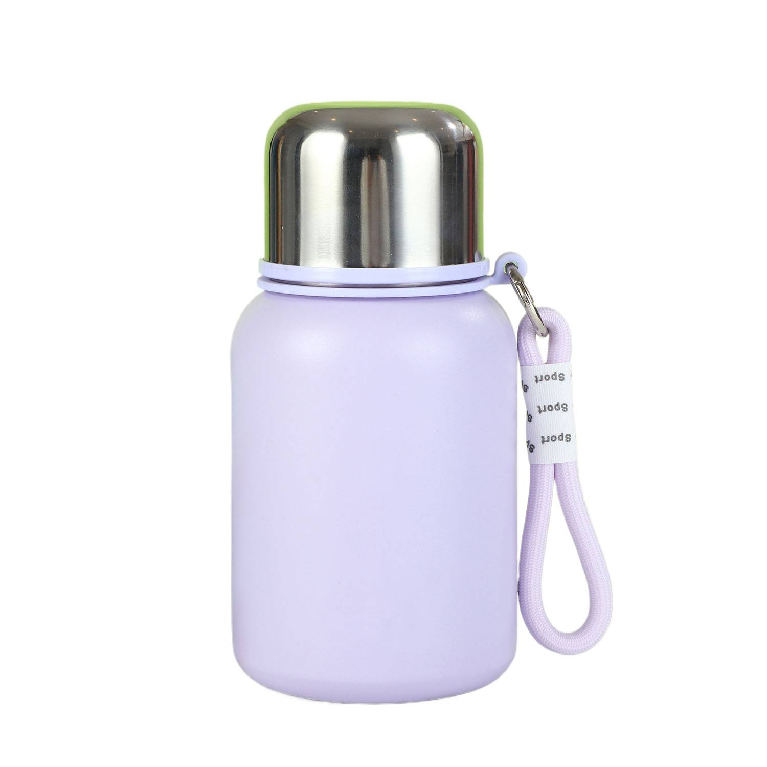 16oz Portable Stainless Steel Insulated Bottle w/ Strap 7