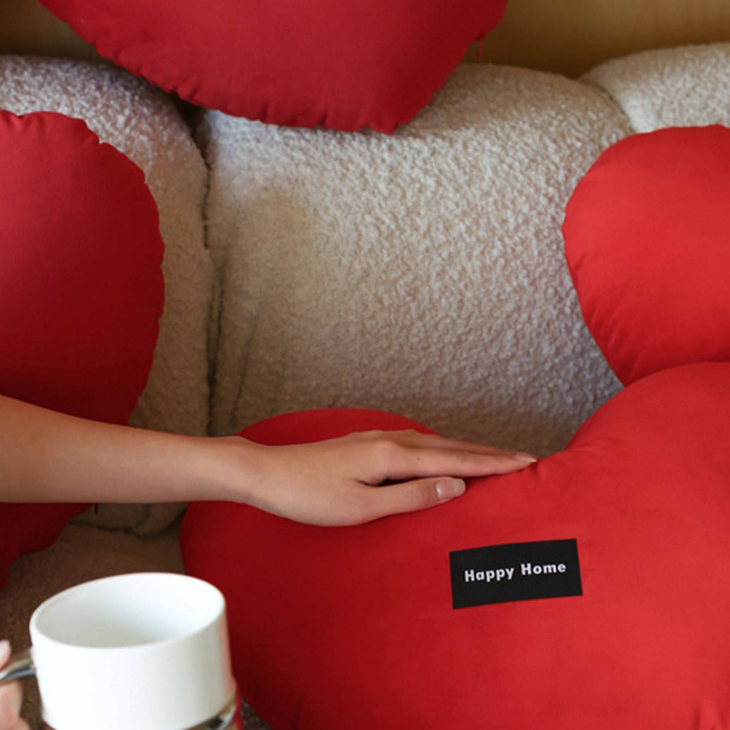Heart Shaped Sofa Throw Pillow 4