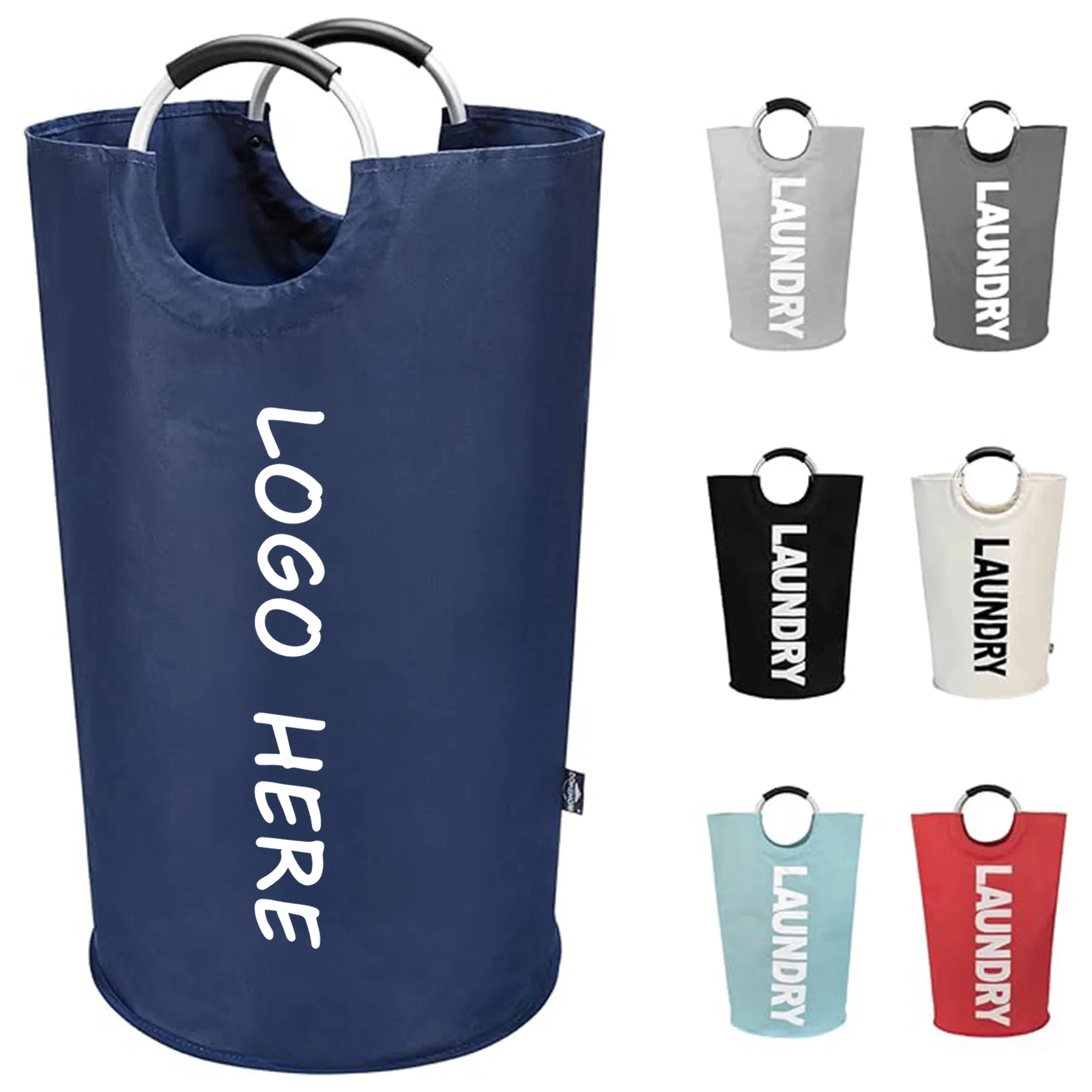 90L Large Laundry Basket Waterproof Clothes Bin Collapsible 1