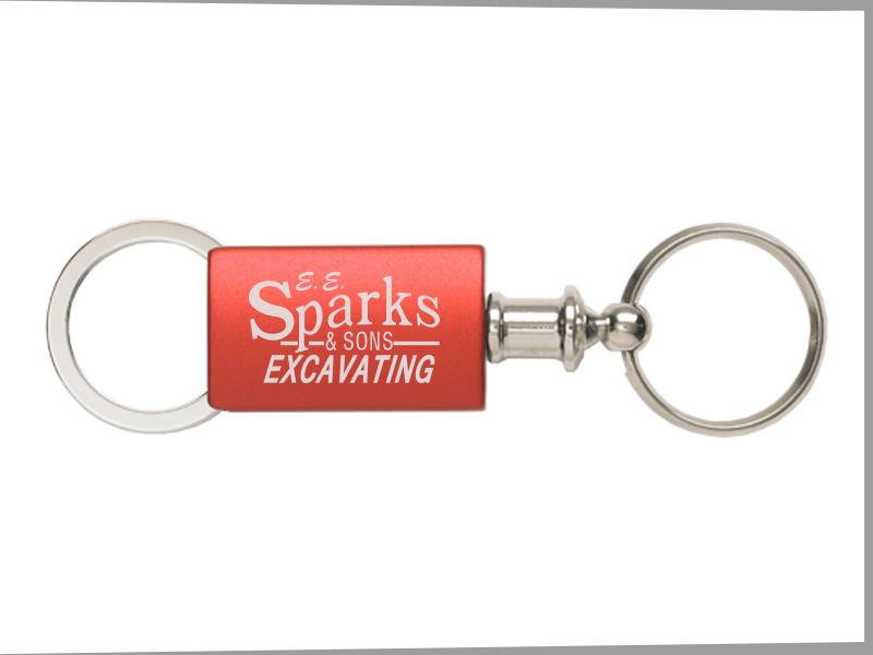 Brushed Zinc Colored Valet Key Tag