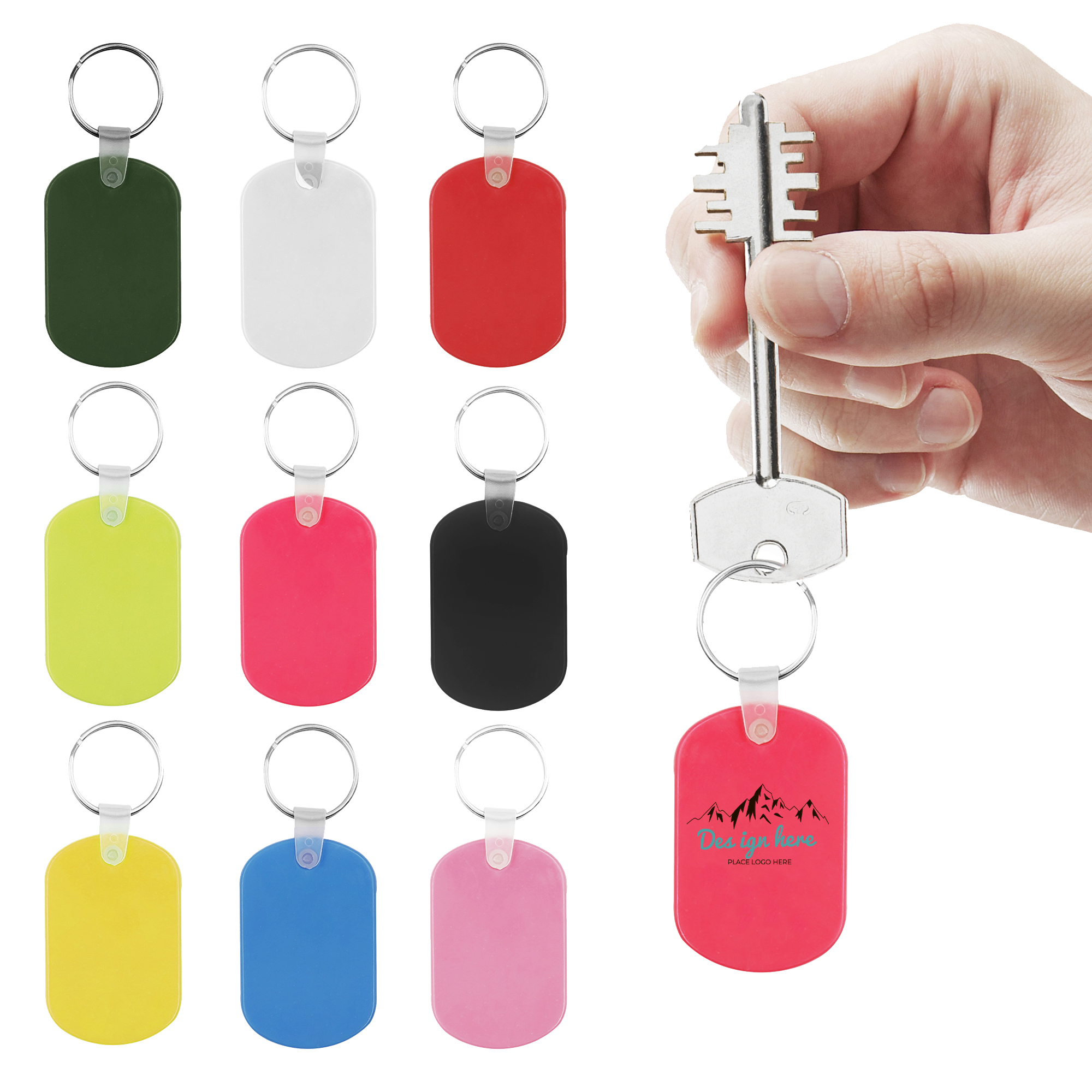 Custom Oval Keychain PVC Holder 3