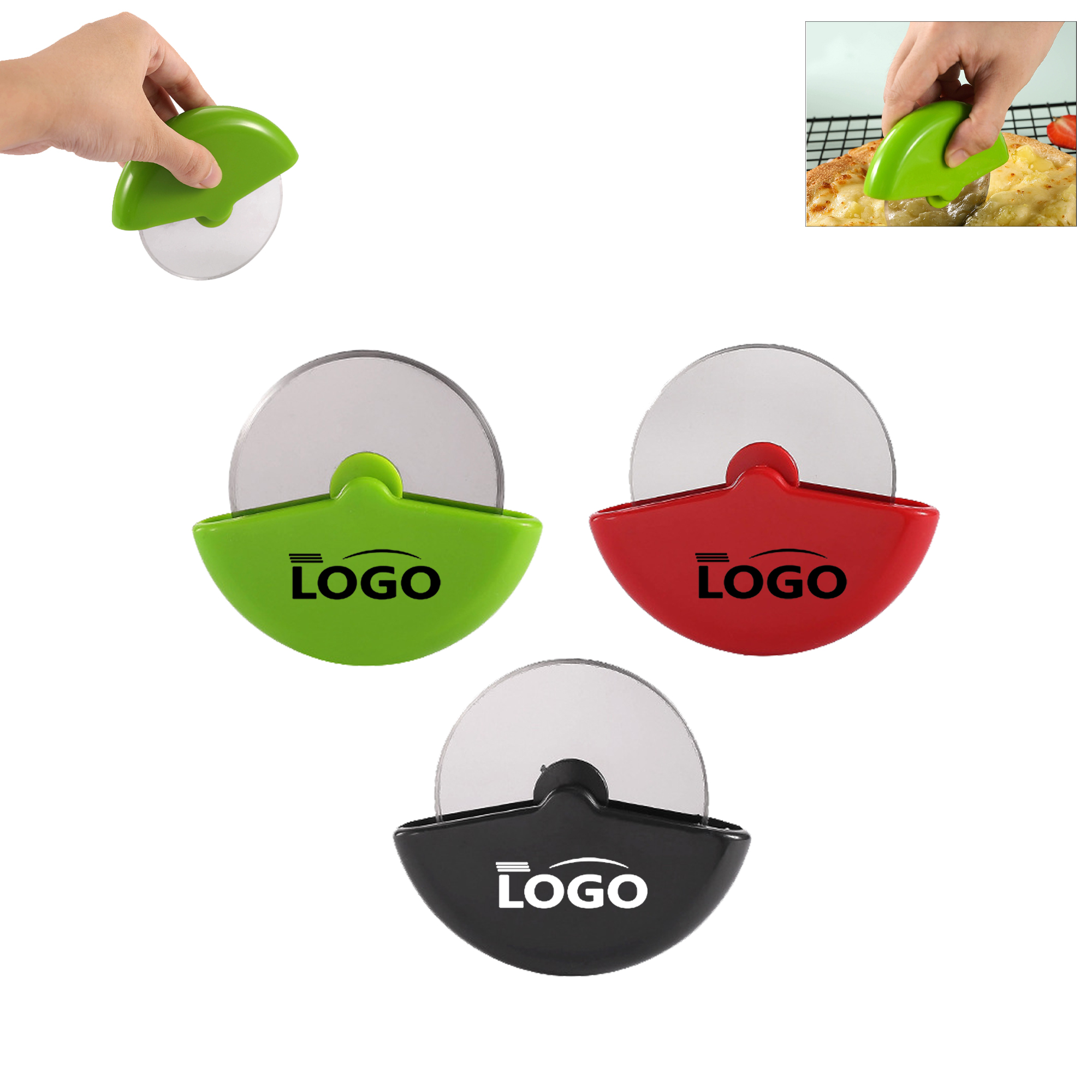 Stainless Steel Circular Roller Pizza Knife 5