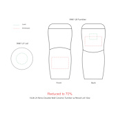 Reno Double Wall Ceramic Tumbler w/Wood Lid 10oz 24