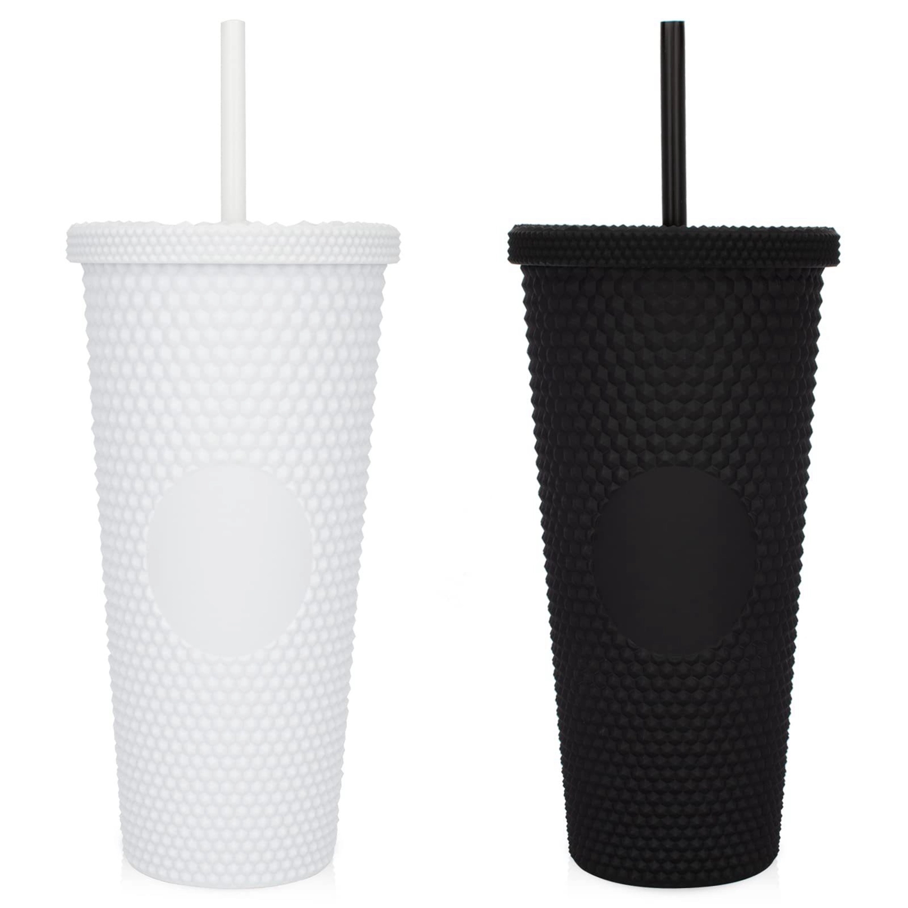 24 Oz. Plastic Matte Double Wall Tumbler with Straw 3