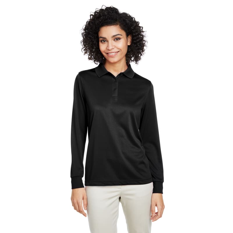 Harriton Ladies' Advantage Snag Protection Plus IL Long Sleeve Polo 8
