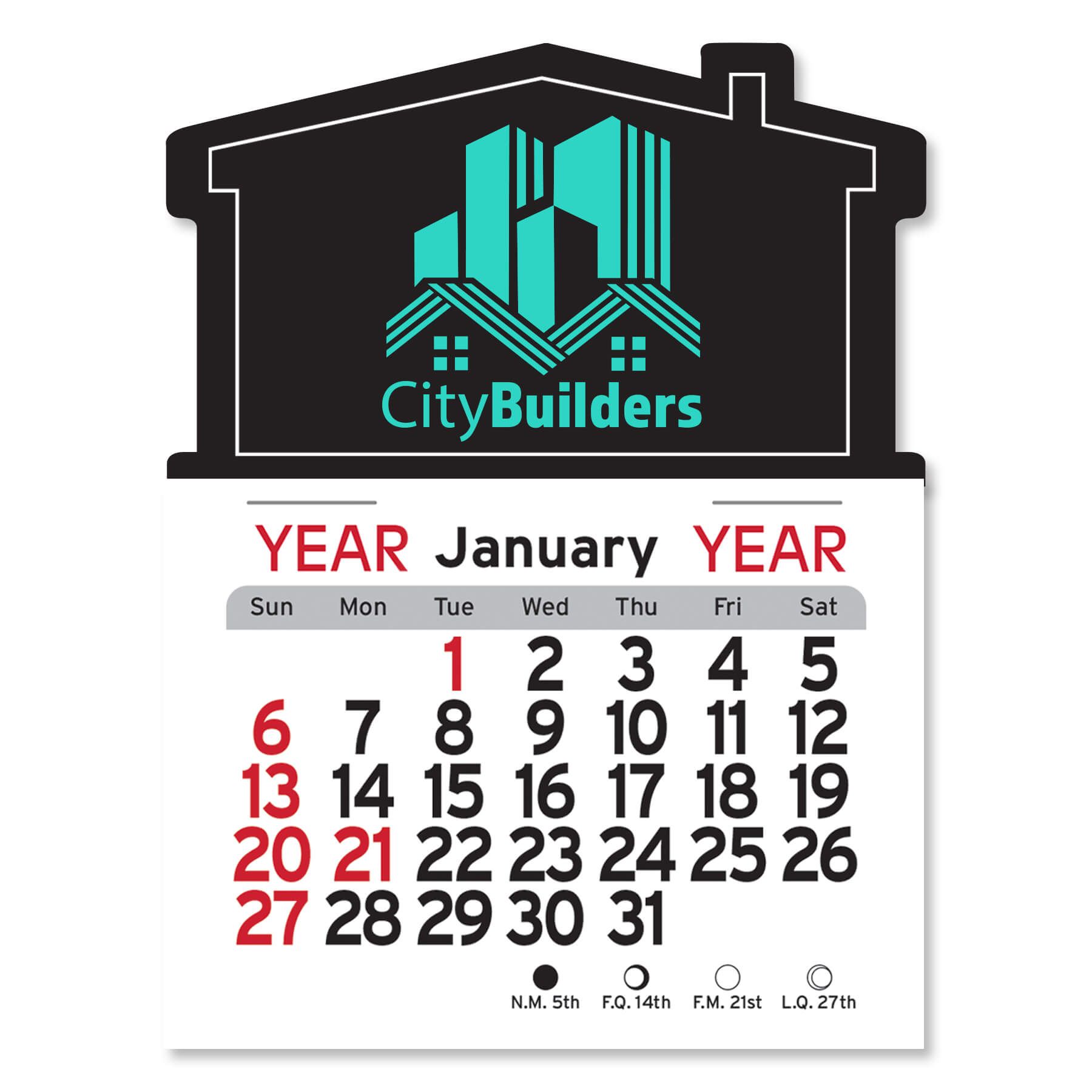 Adhesive Peel-N-Stick® Calendar - House 8