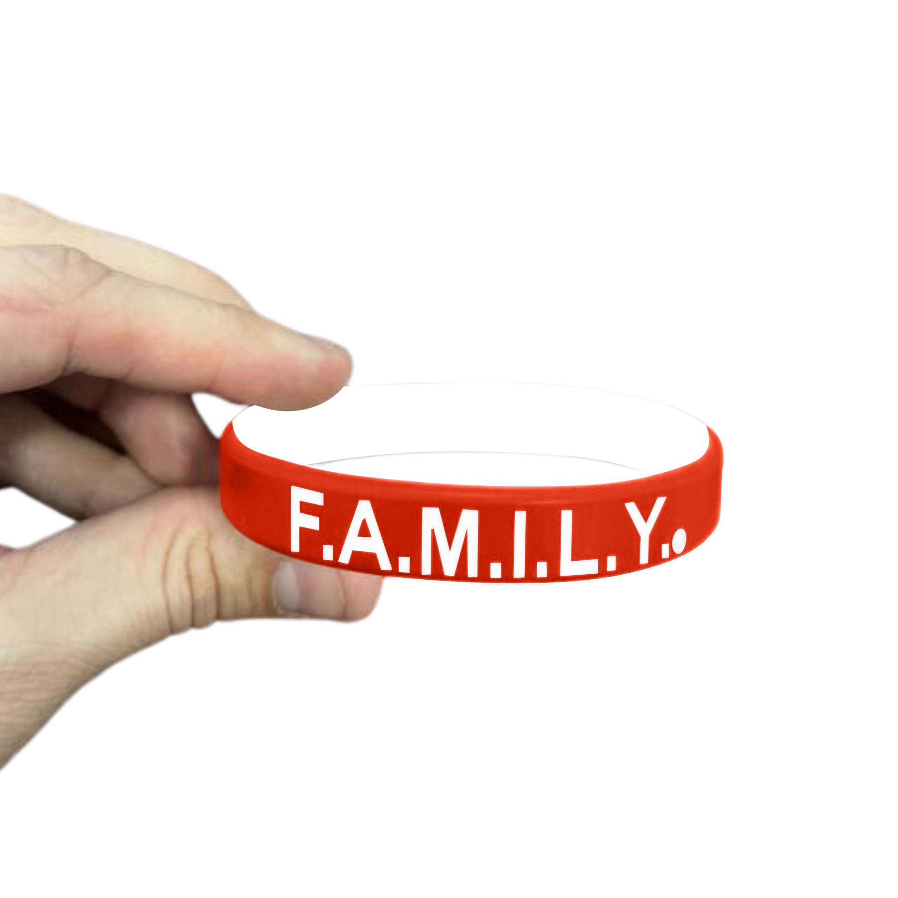 1/2" Rush Laser Debossed Silicone Wristbands 2 ply