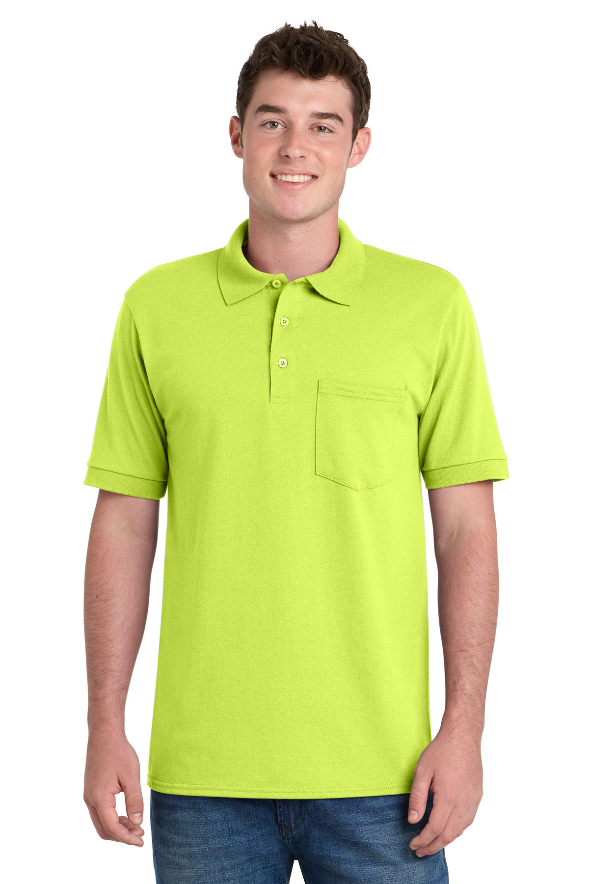 Port & Co Core Blend Jersey Knit Pocket Polo. KP55P 74