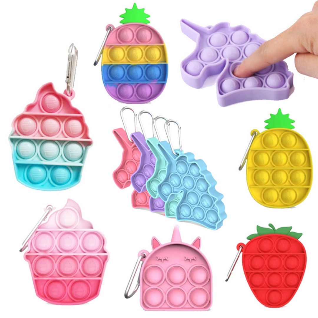 Mini Pop Bubble Sensory Fidget Toys Anxiety Keychain 6
