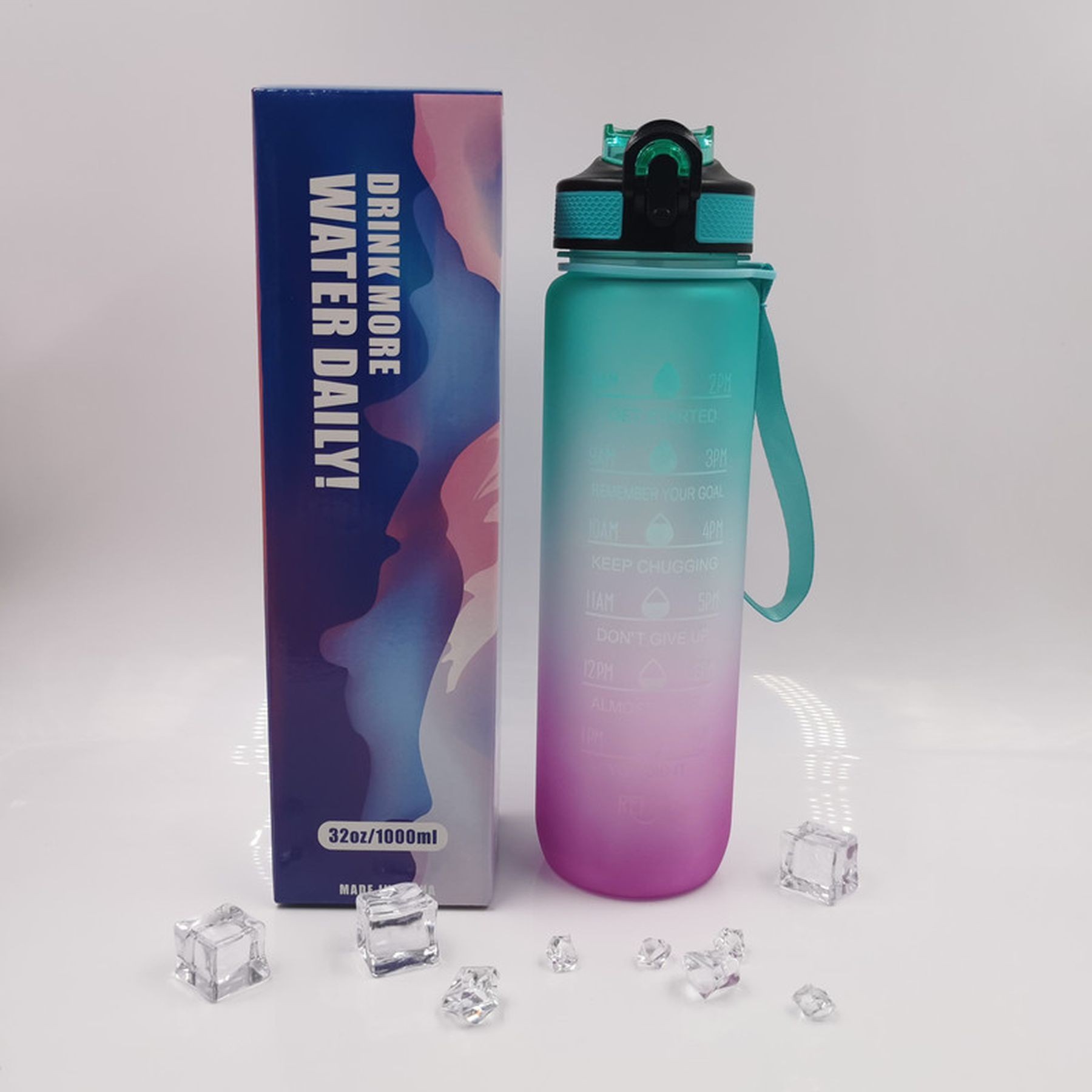32Oz Motivational Fitness Leak-Proof Sports Water Bottle 4