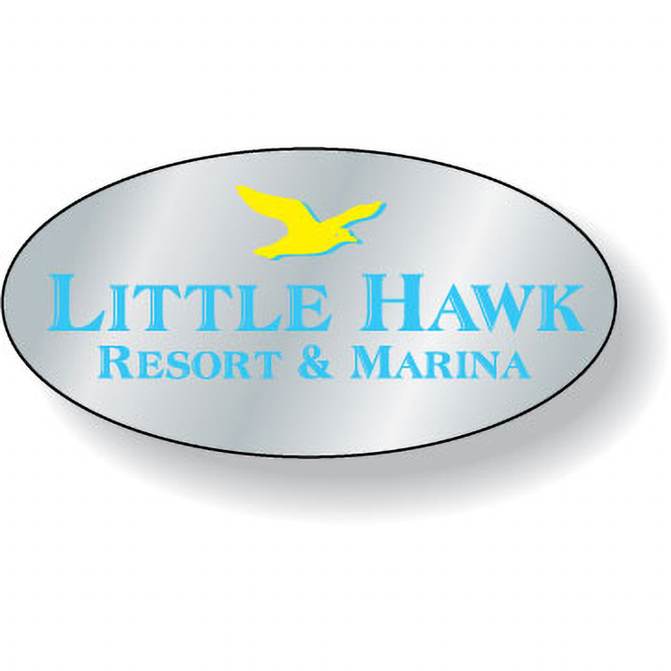 Bright Silver Foil Paper Roll Label Stock Oval (0.875"x1.75")