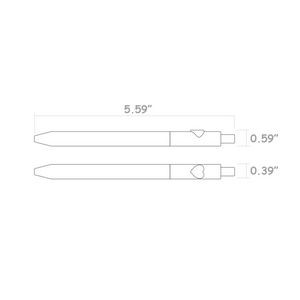 Elegant White Click Pen With Red Heart 13