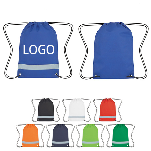 Reflective Non-Woven Drawstring Bag 1