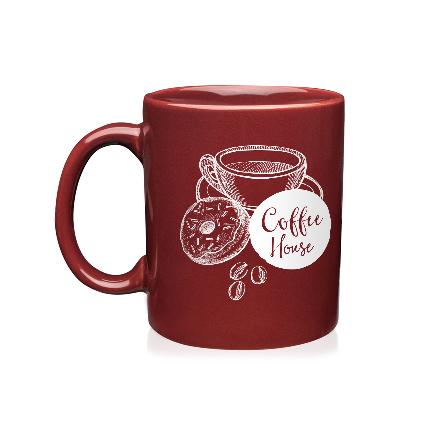 11 oz. Ceramic Custom Mug (1 Color Imprint) 11