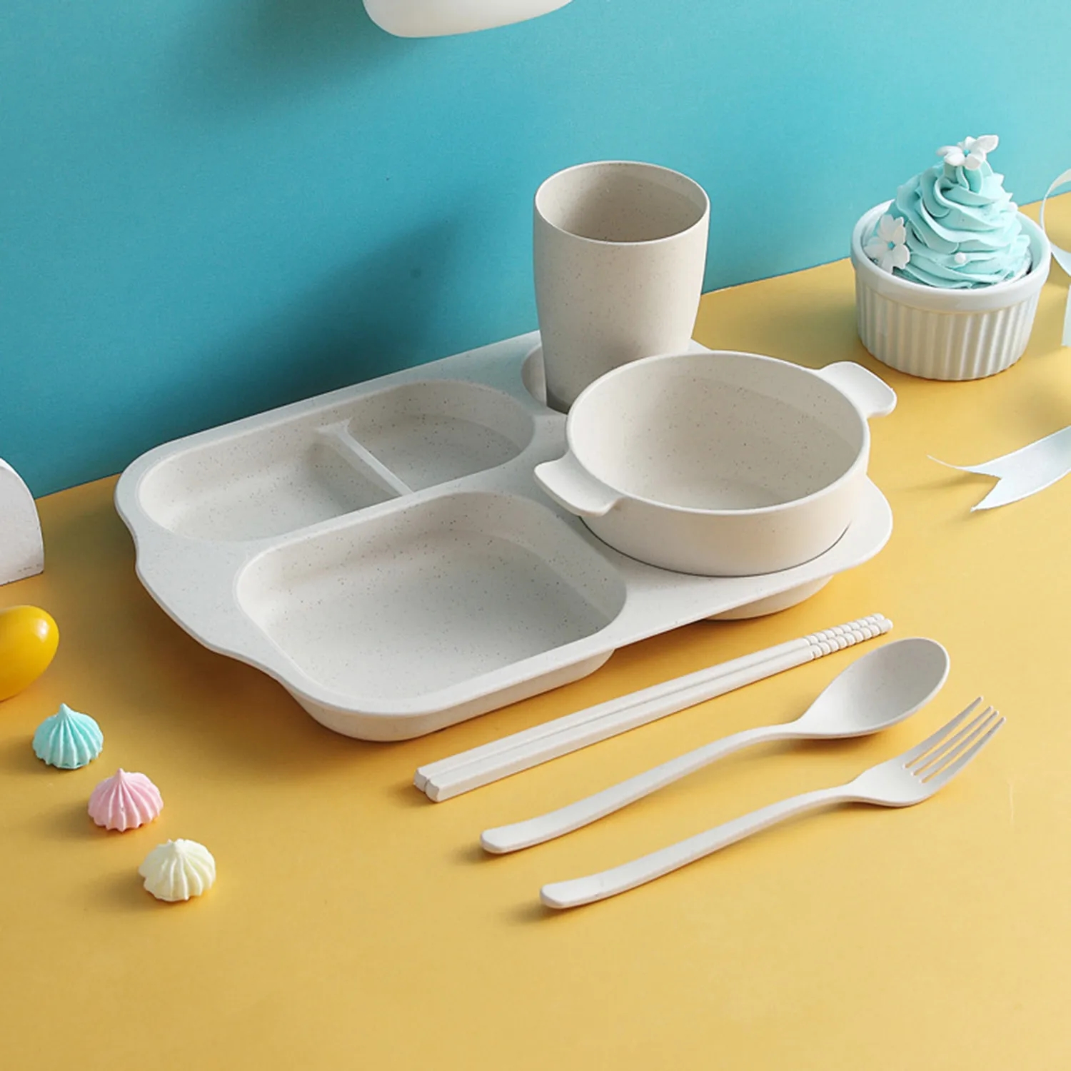 Student Plastic Dining Plate Set 5