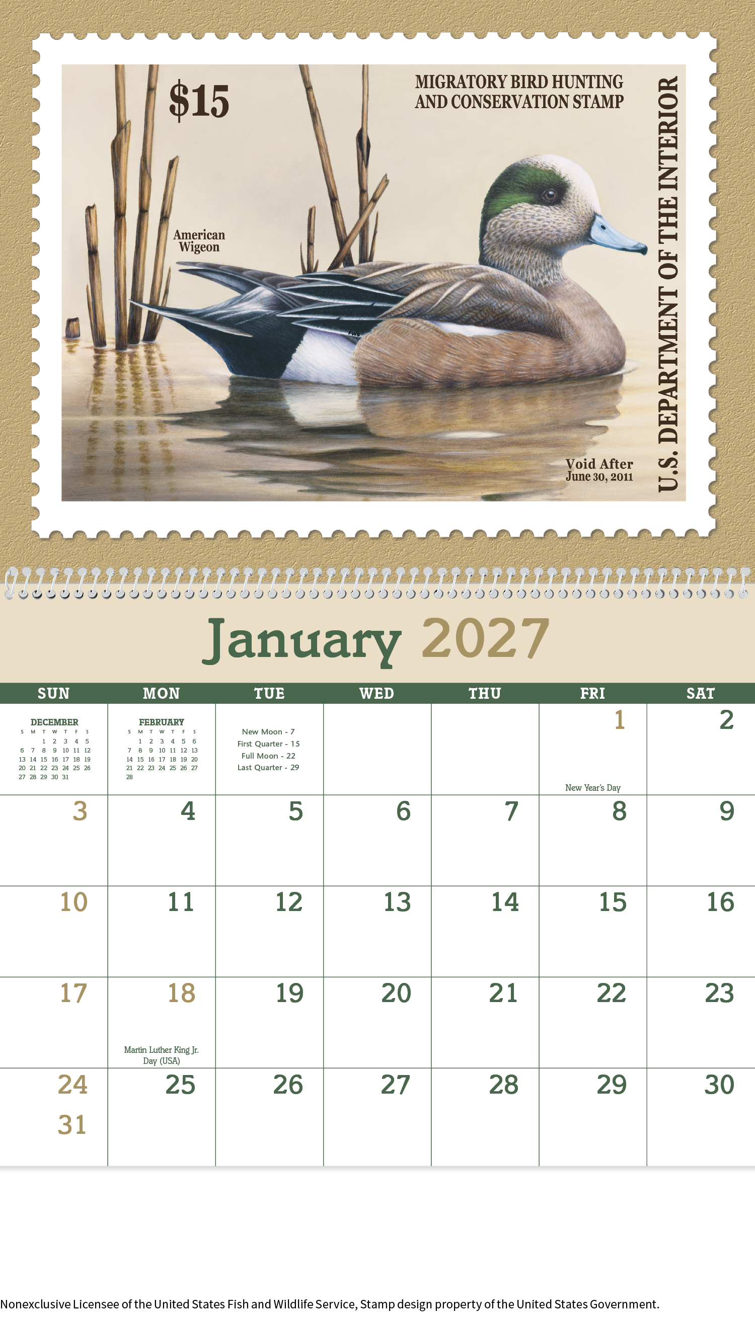 Triumph® Calendars Duck Stamps Calendar 20