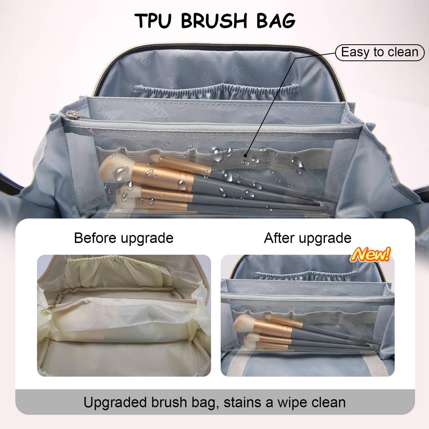 Leather Lace Embossed Waterproof Toiletry and Makeup Bag 5