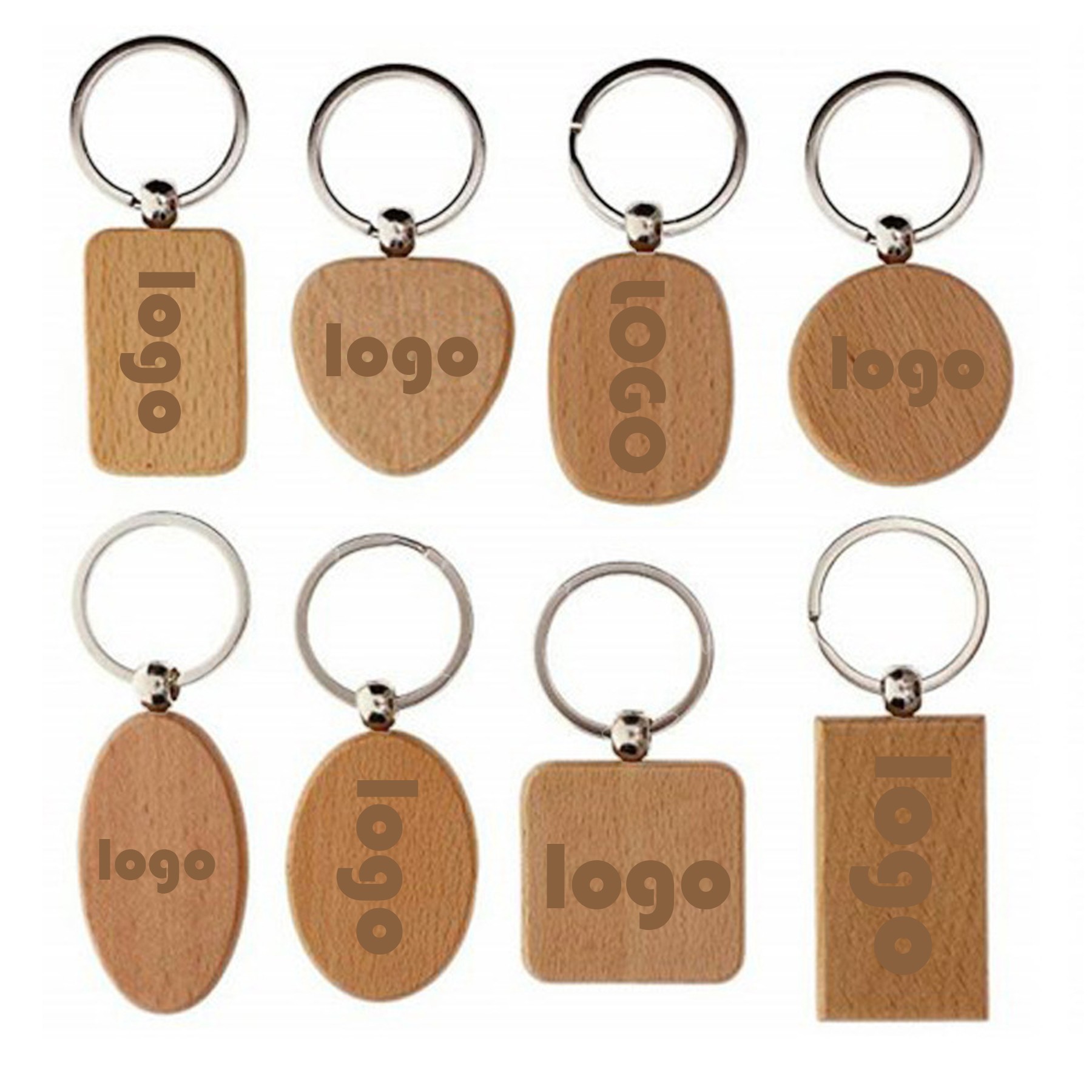Laser Engraved Wooden Key Chain