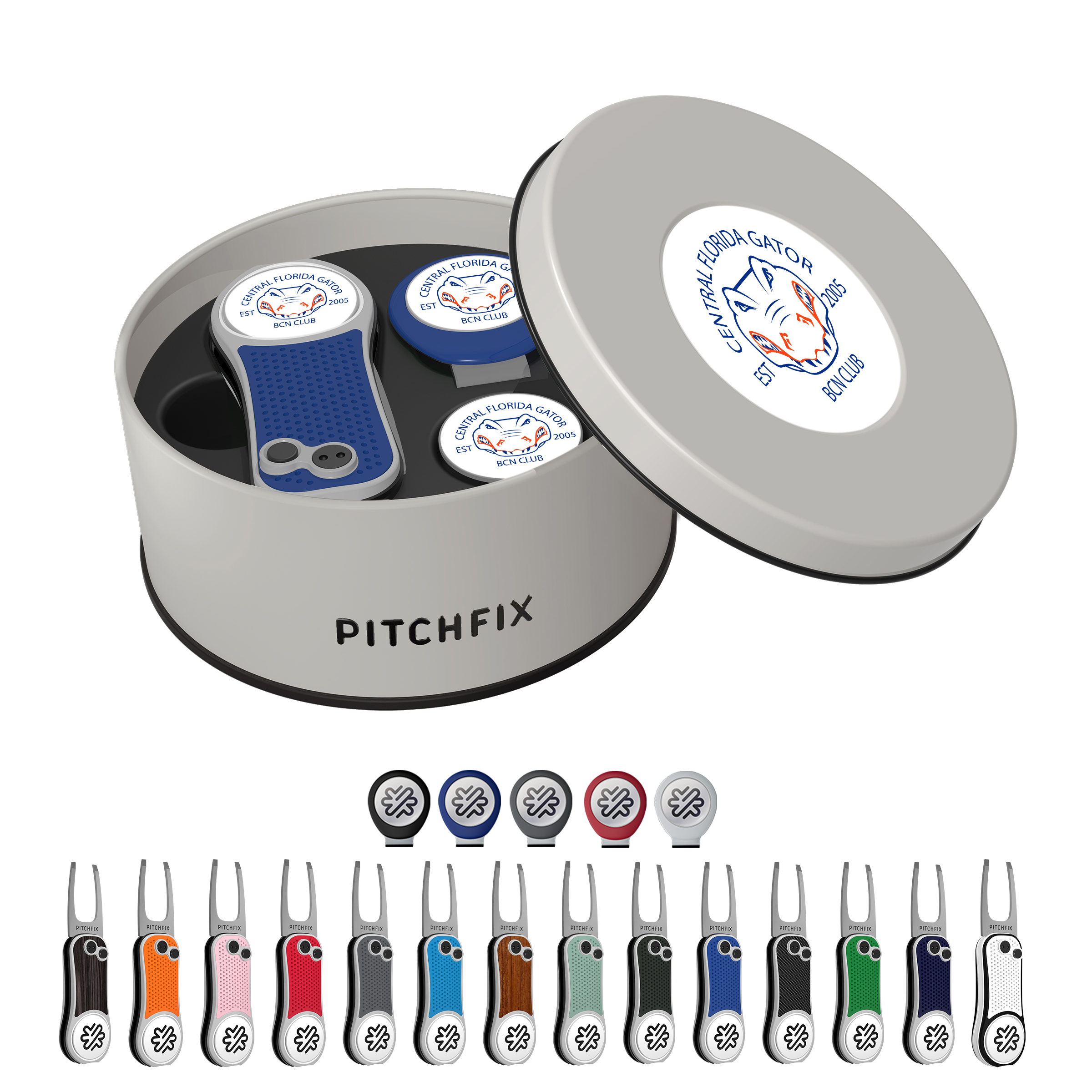 Pitchfix Hybrid Golf Divot Tool Deluxe Gift Set w/ Hat Clip 1
