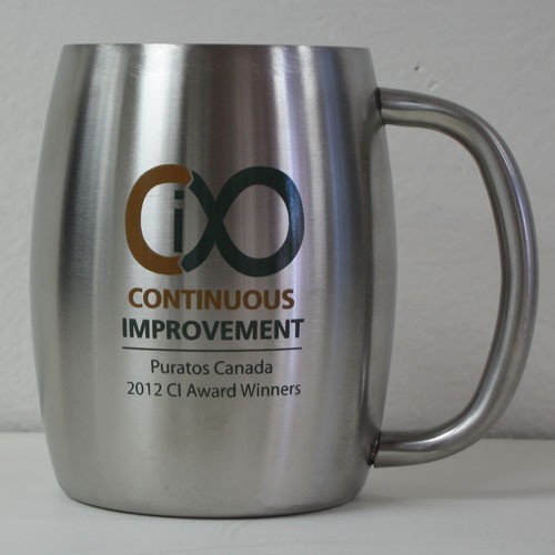 14 Oz. Double Stainless Steel Beer/ Coffee Mug With Built In Handle 1