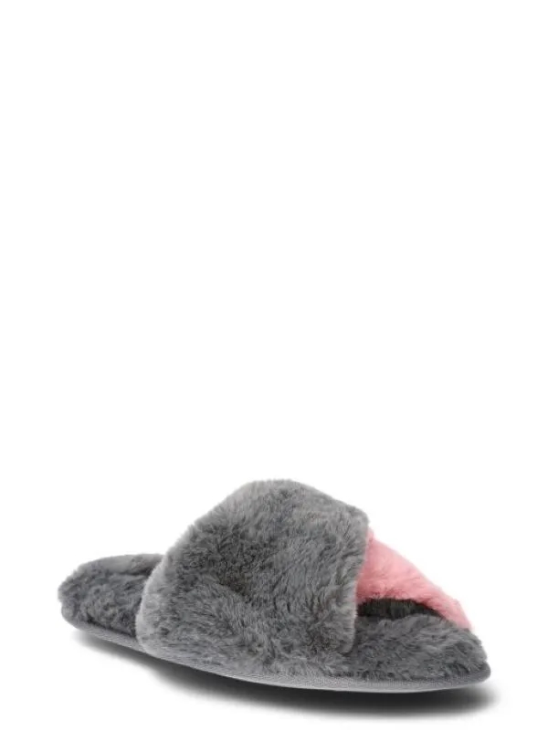 Chic Women's Two Toned Crossband Slippers 7