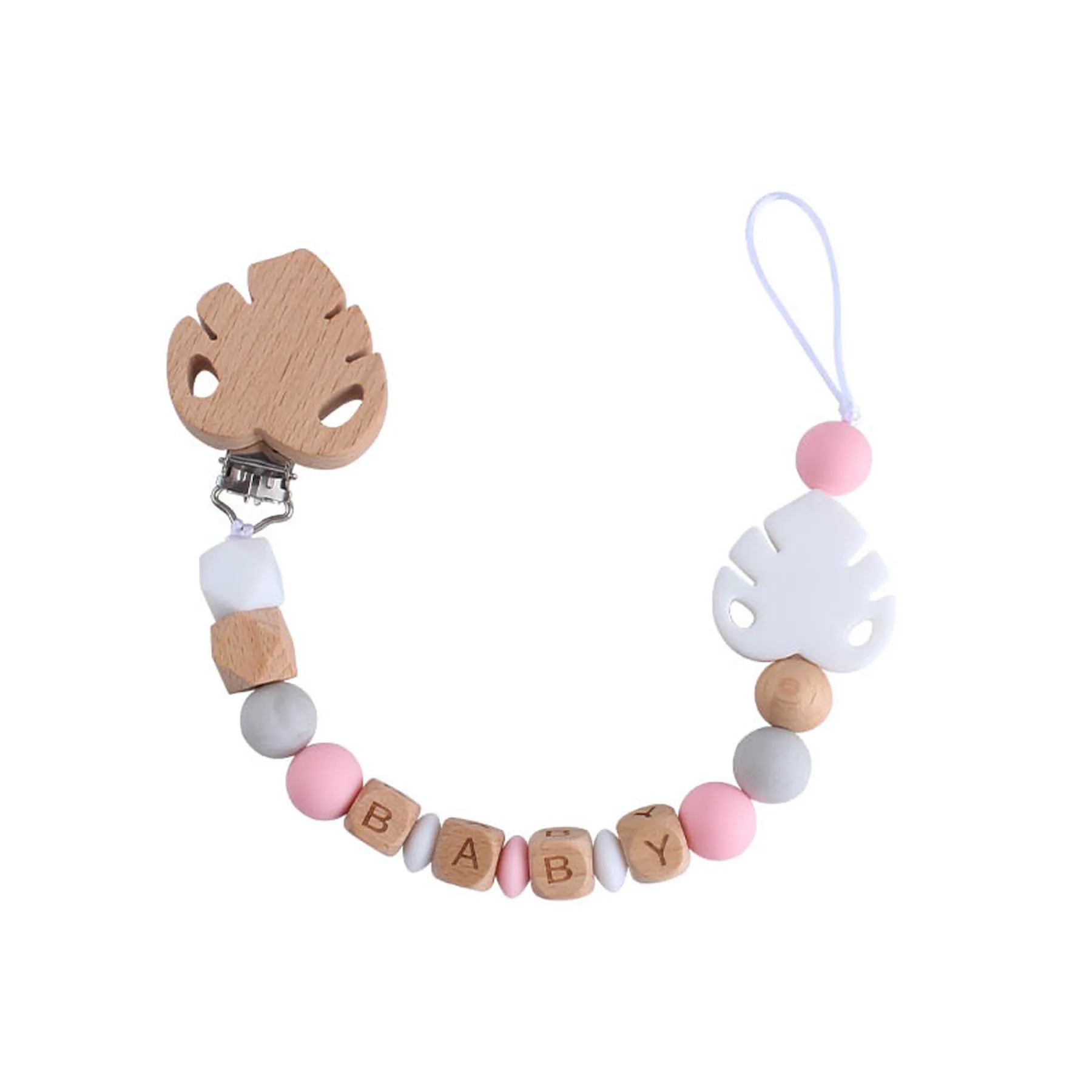 Beech Leaf Pacifier Clip 10