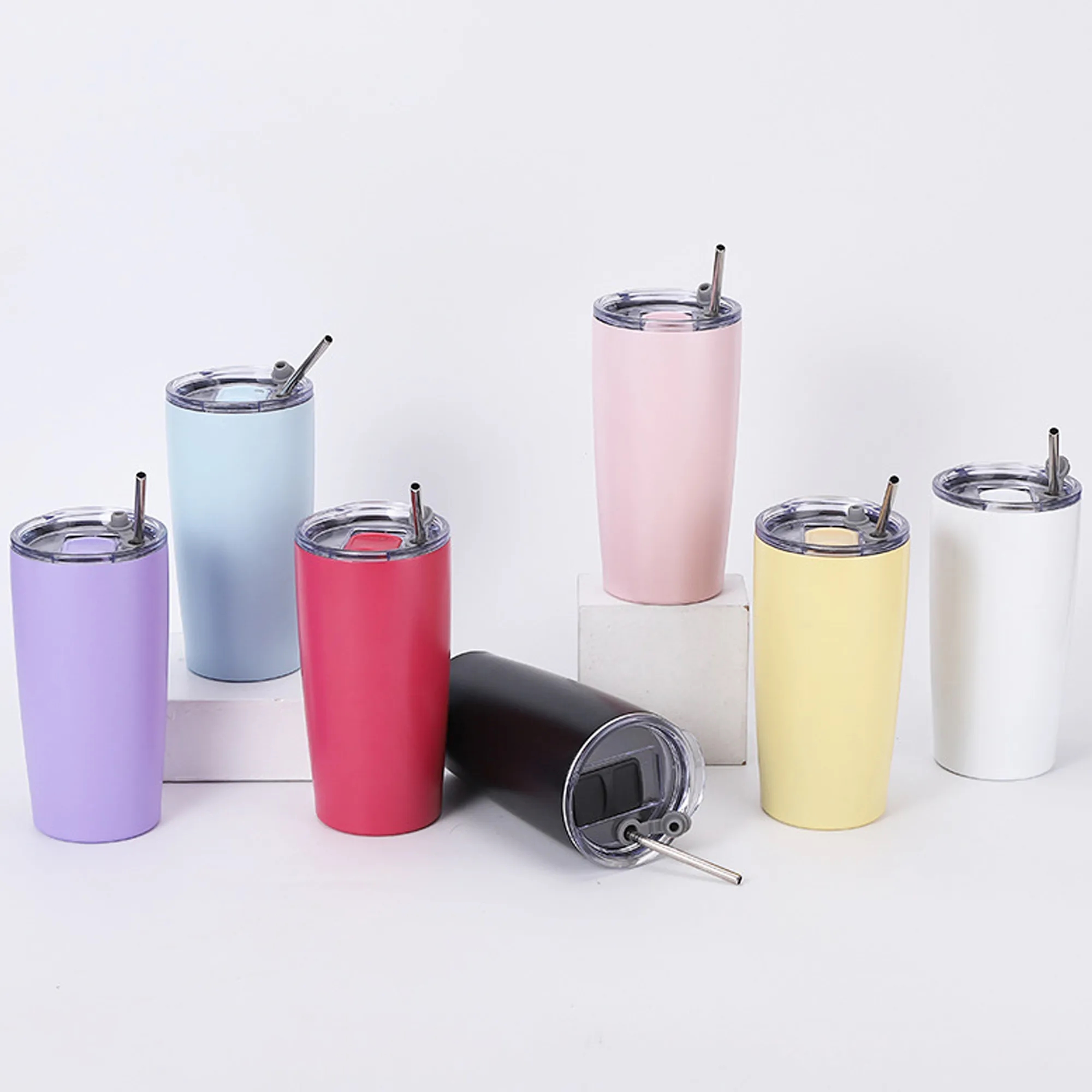 20oz Insulated Cup With Straw And Lid 6