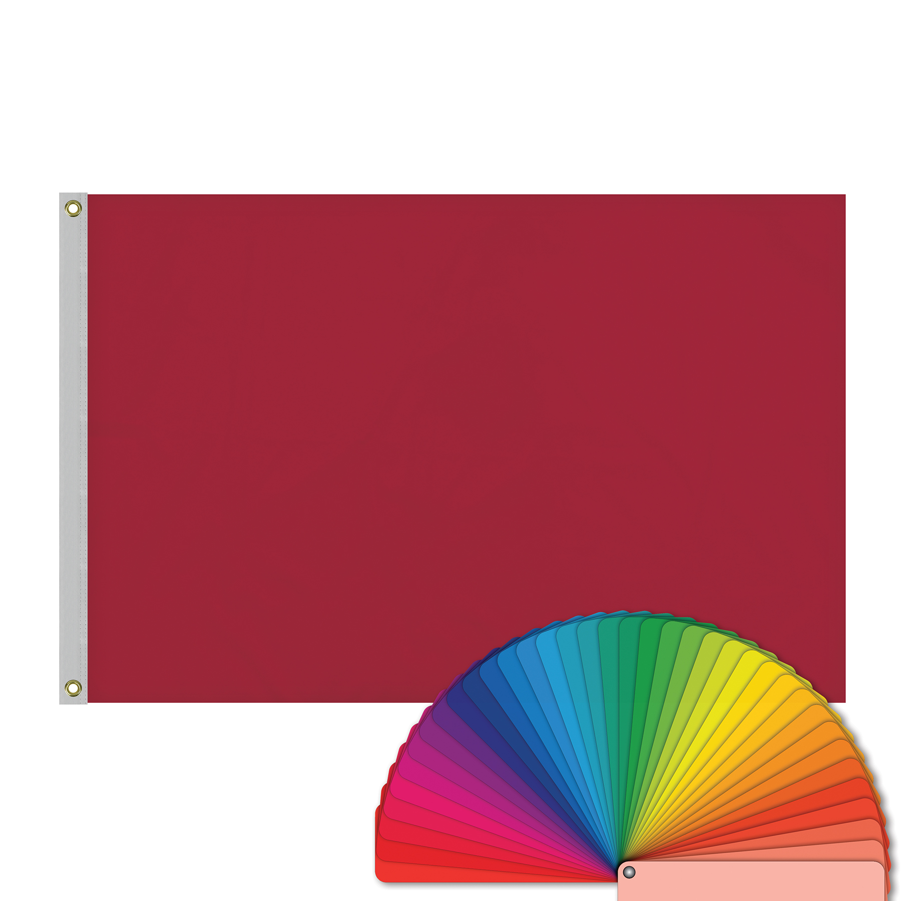4' x 6' Solid Color Flags with Heading & Grommets 2