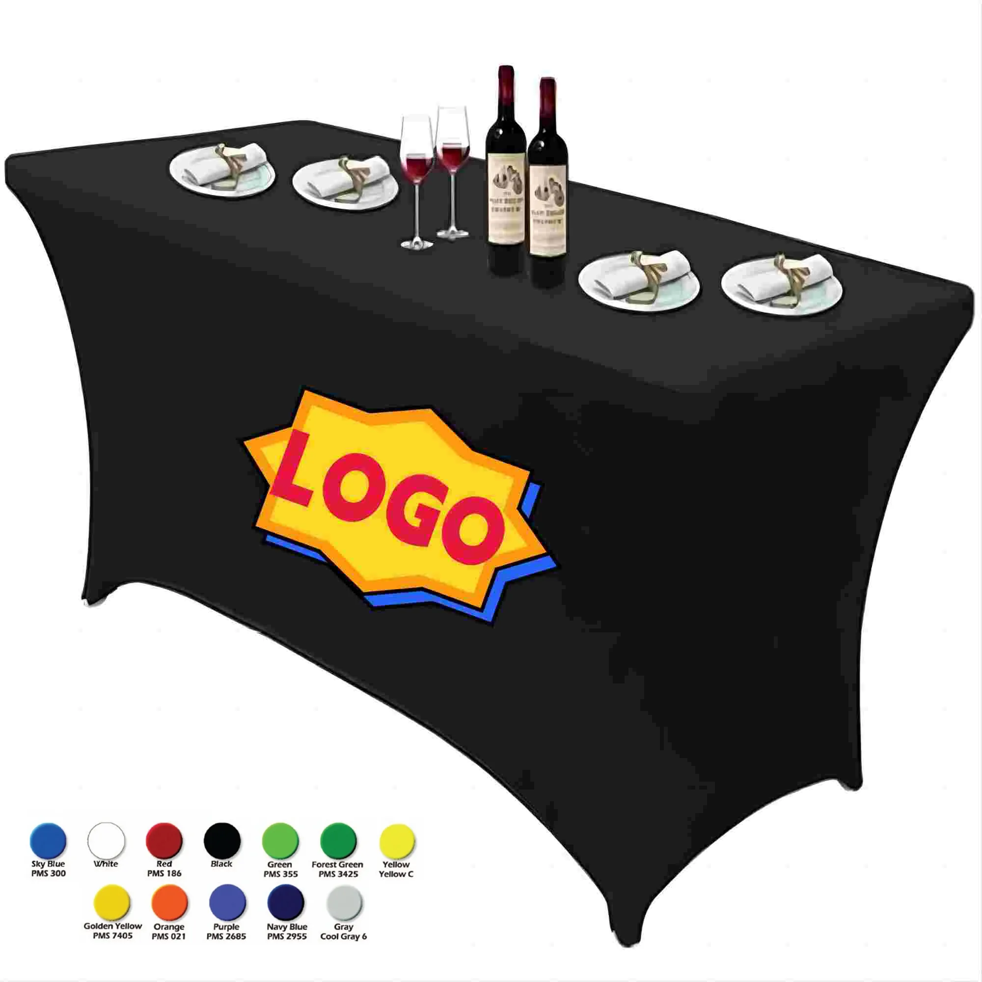 Full Color 6ft Stretch Fitted Table Cover 2