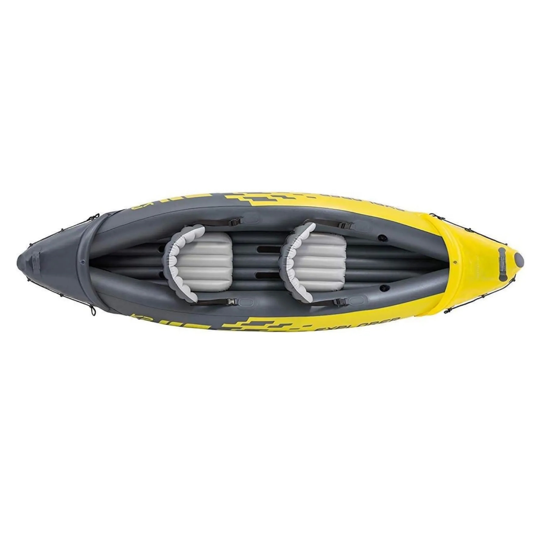 2 Man Inflatable Canoe & Kayak With Aluminum Oars 8