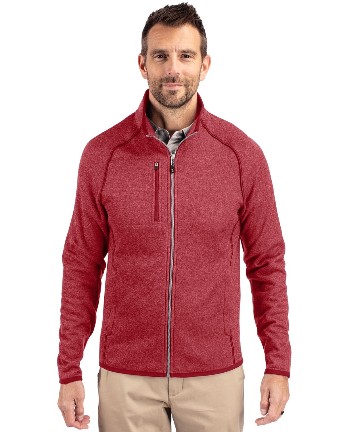 Cutter & Buck Mainsail Sweater-Knit Mens Full Zip Jacket 52