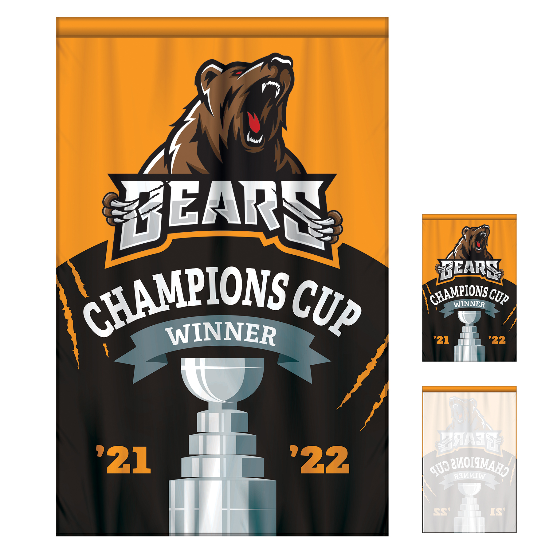 4' x 6' Championship Banner Single Sided Straight Cut 3