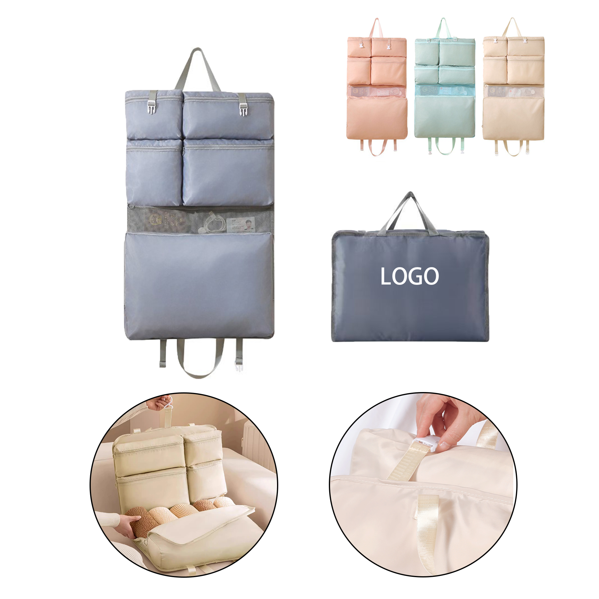 MOQ:200pcs Hanging Toiletry Bag 3