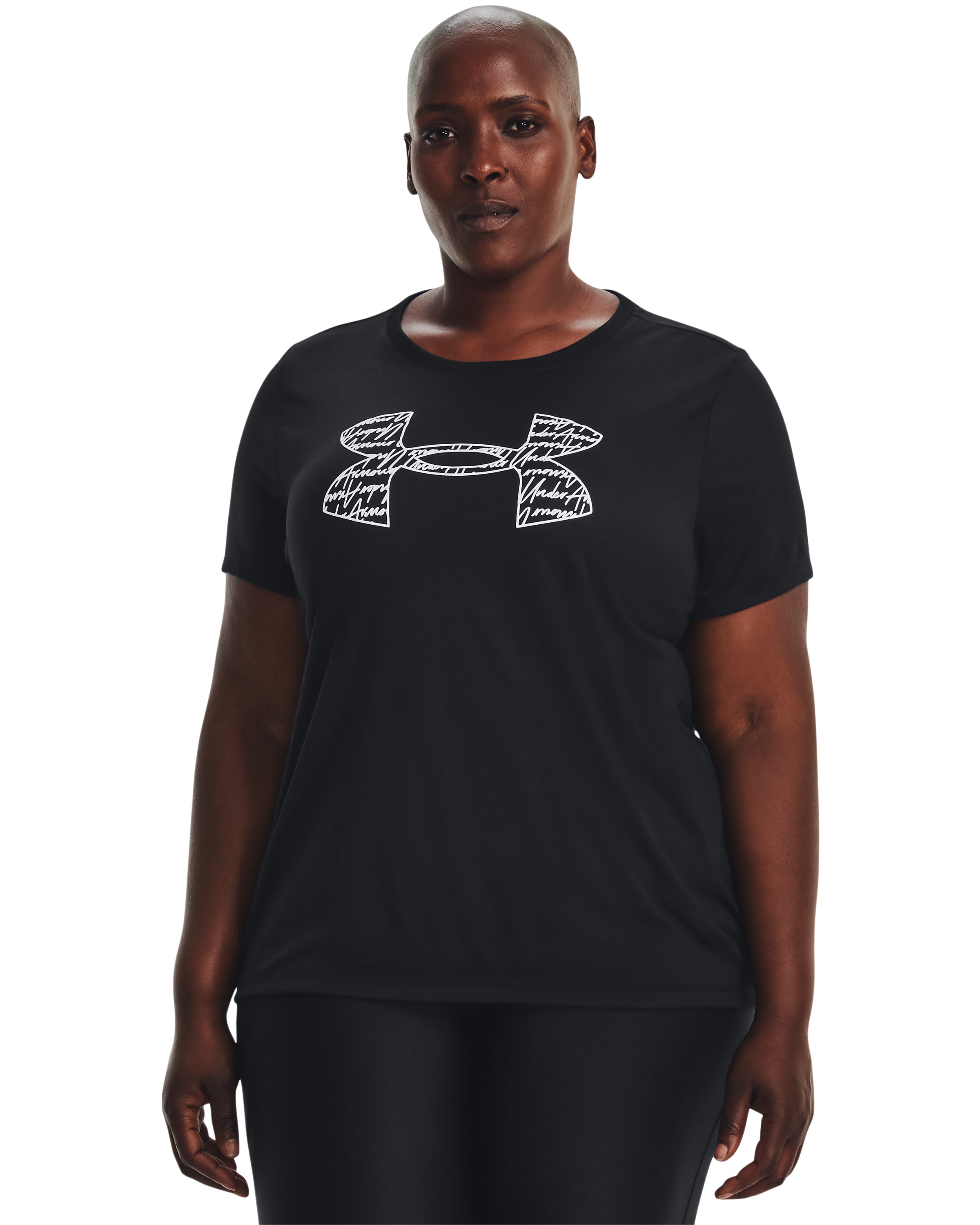 Women's UA Tech Script Logo Short Sleeve  3