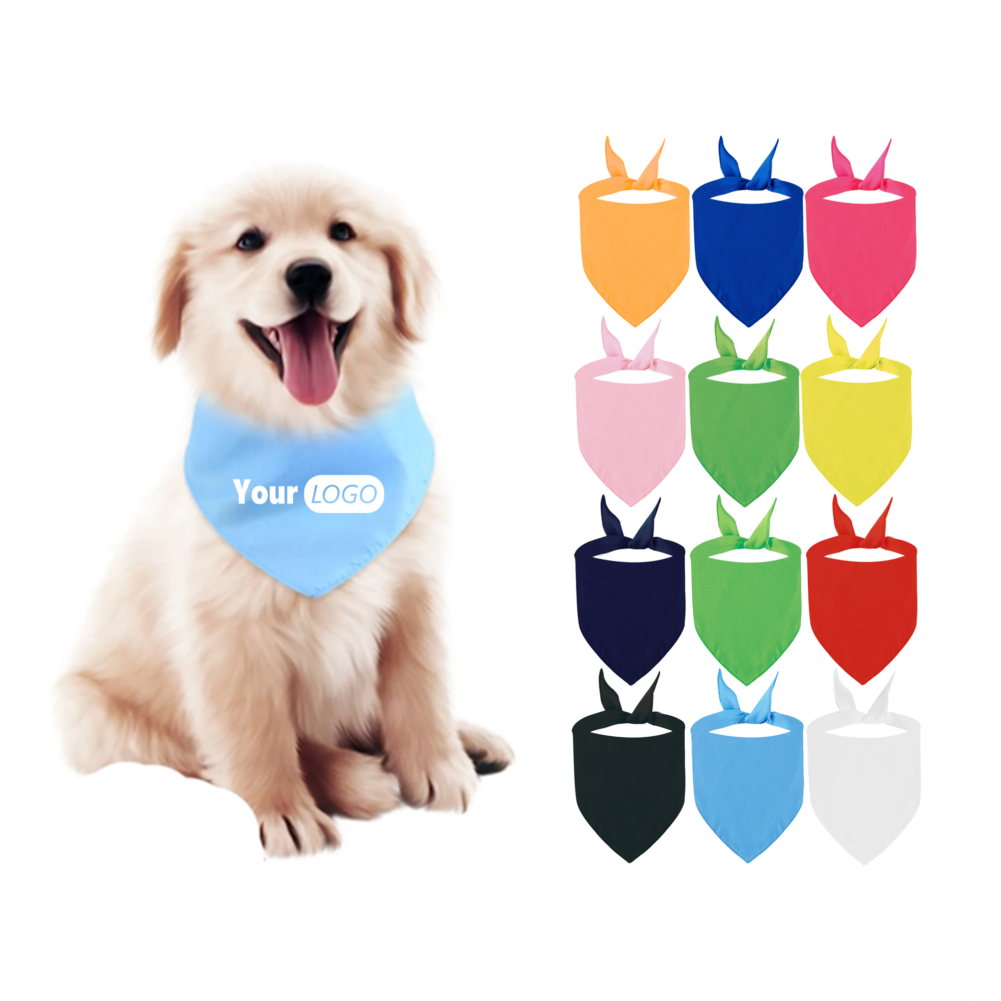 Custom Polyester Triangle Pet Bandana 2