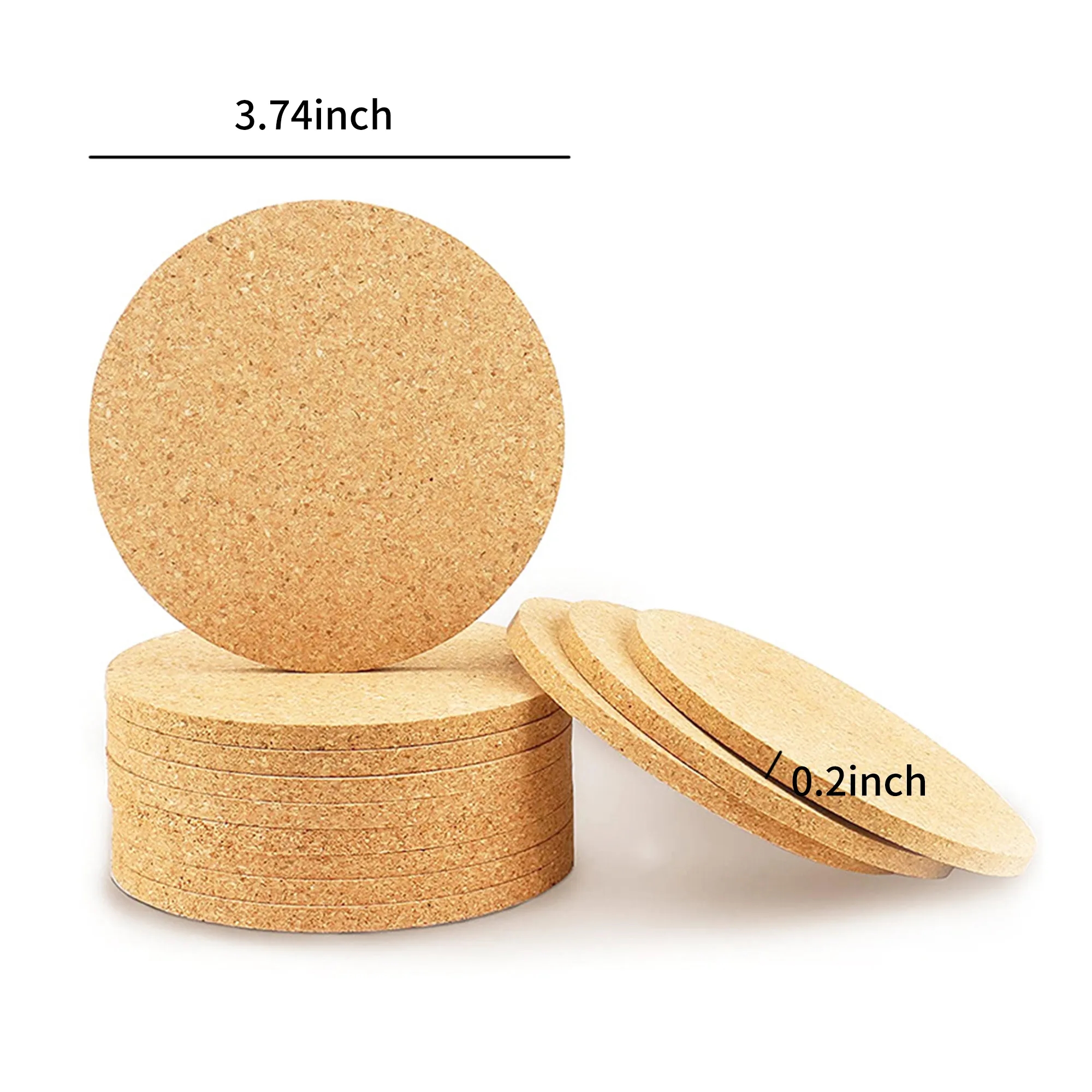 Durable Cork Coaster 3.74 Inch for Daily Drinkware Use 3