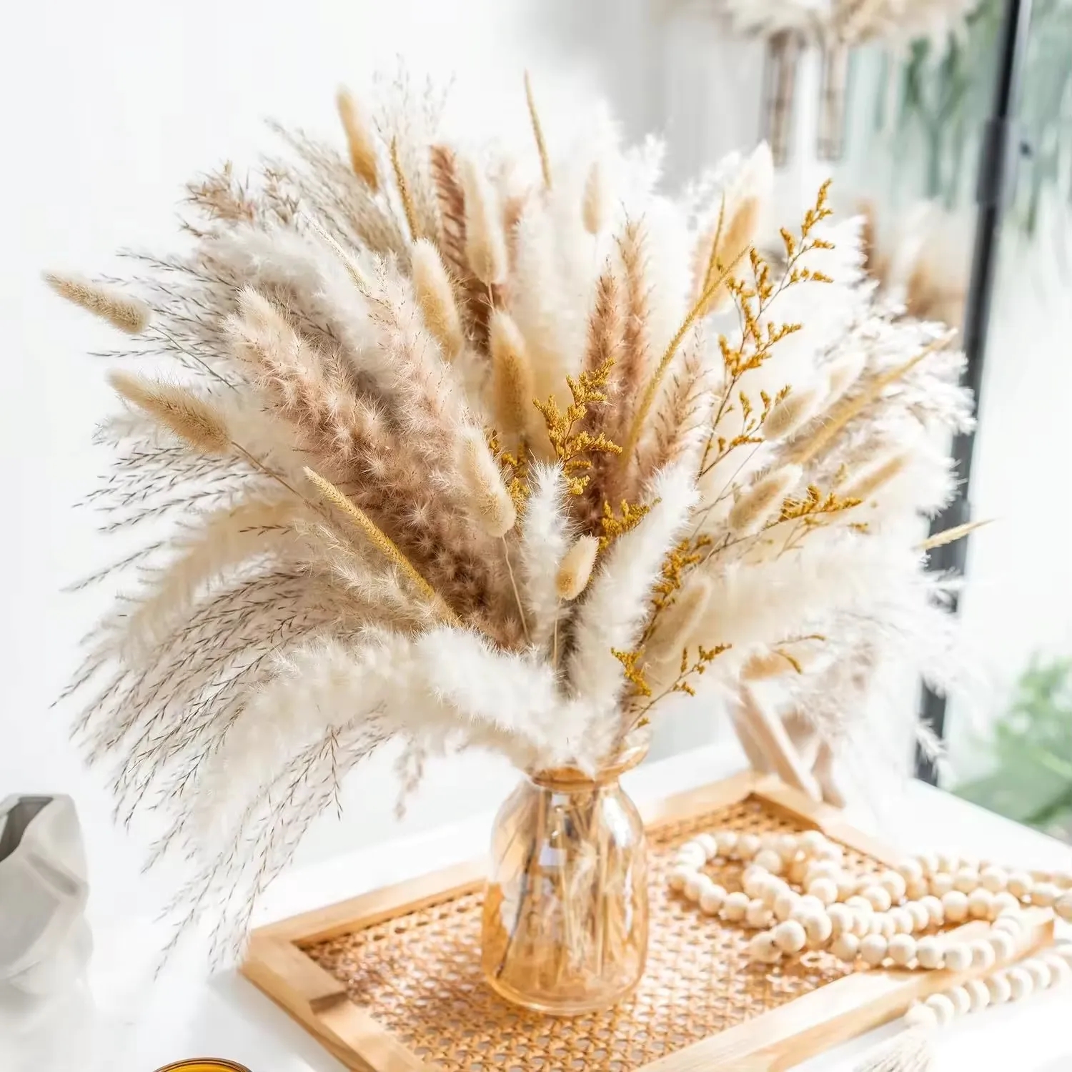 Natural Dried Pampas Grass Boho Home Decorations (100PCS) 8
