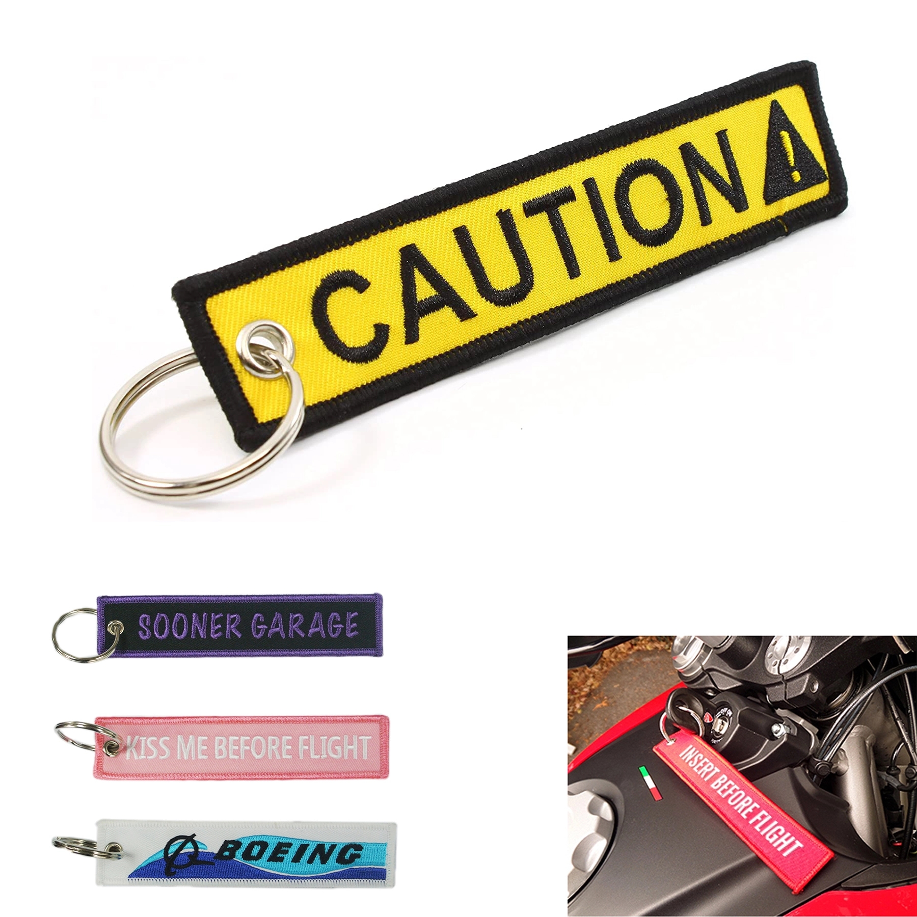 Caution Key Chain Safety Tag 1