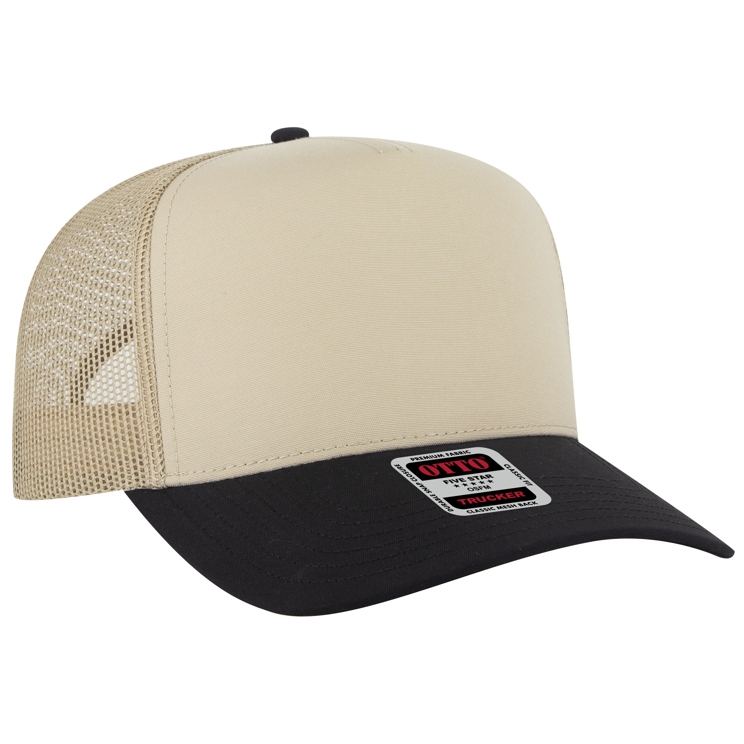 OTTO CAP® 5 Panel Mid Profile Mesh Back Trucker Hat 33