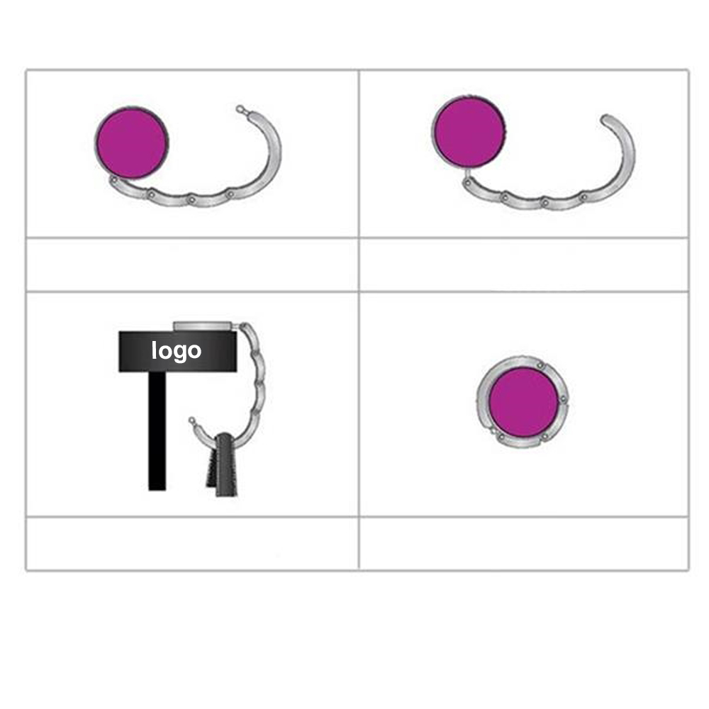 Circular Foldable Purse Hook Handbag Hanger 3