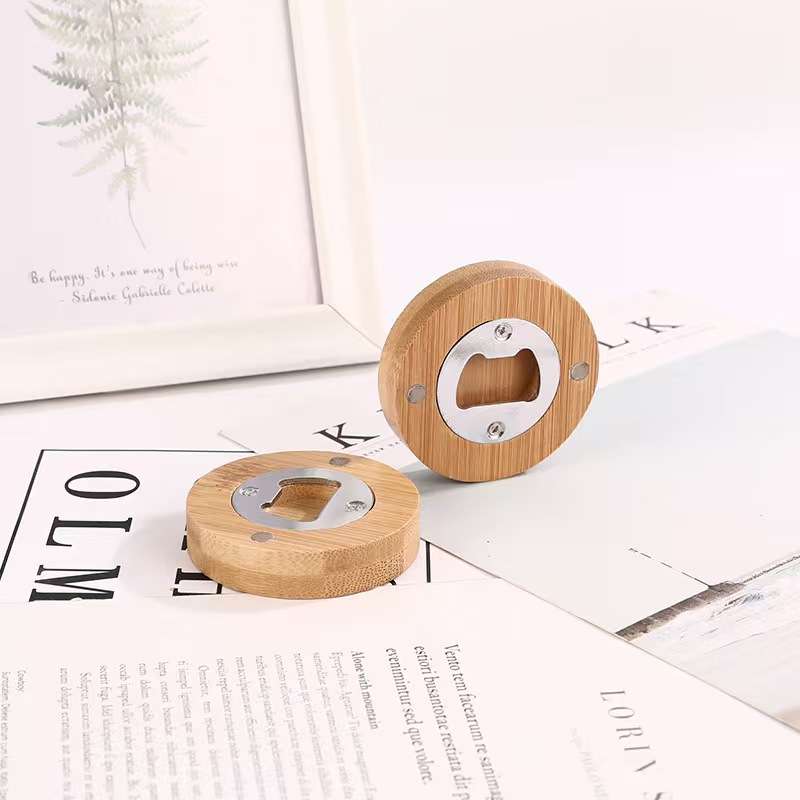 Round Wood Bottle Opener 3