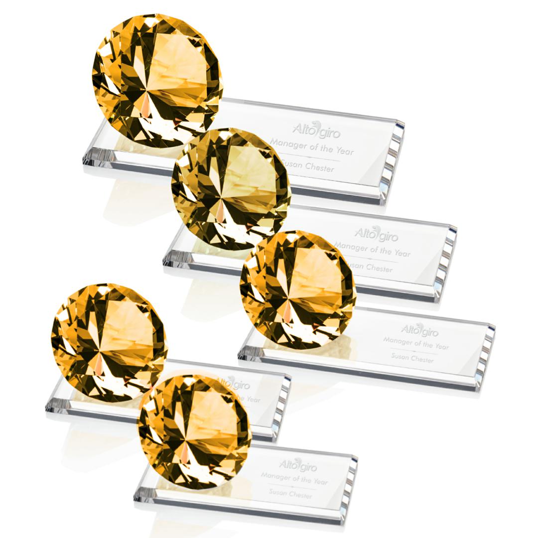 Gemstone Award on Starfire - Amber