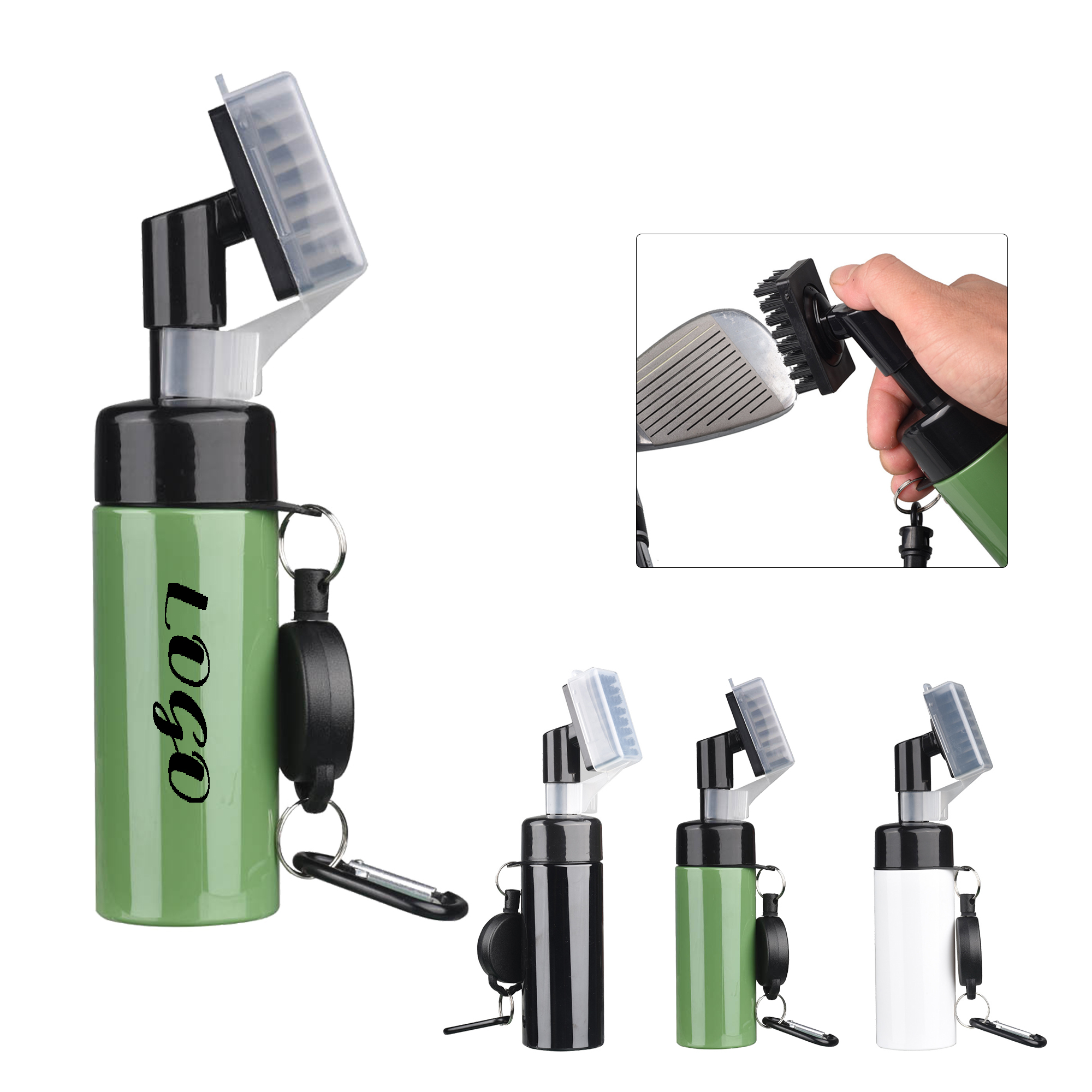 Golf Club Cleaning Brush With Spray Bottle 1