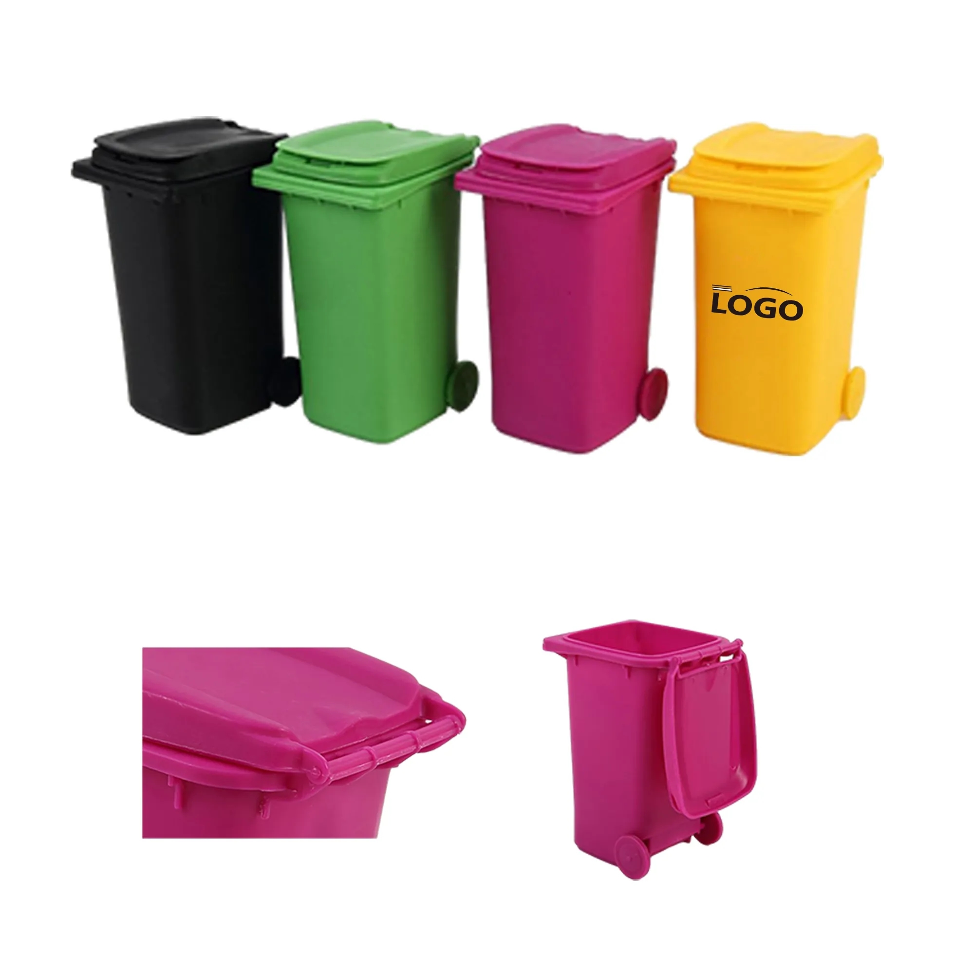 Desktop Mini Trash Can Bucket Pen Holder MOQ 100PCS 3