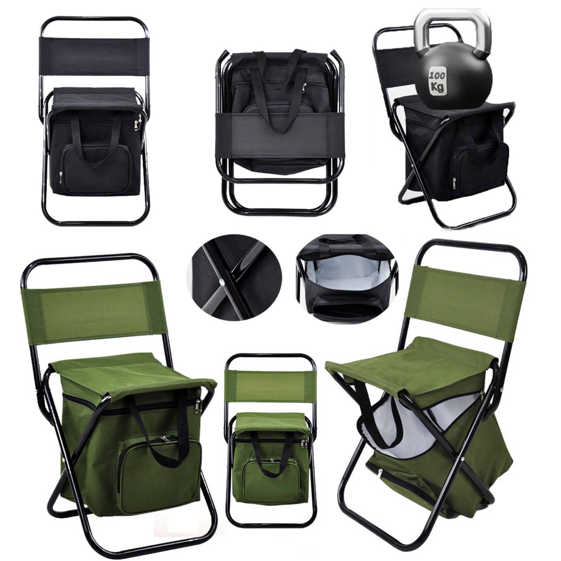 Fishing Chair with Cooler Bag 1