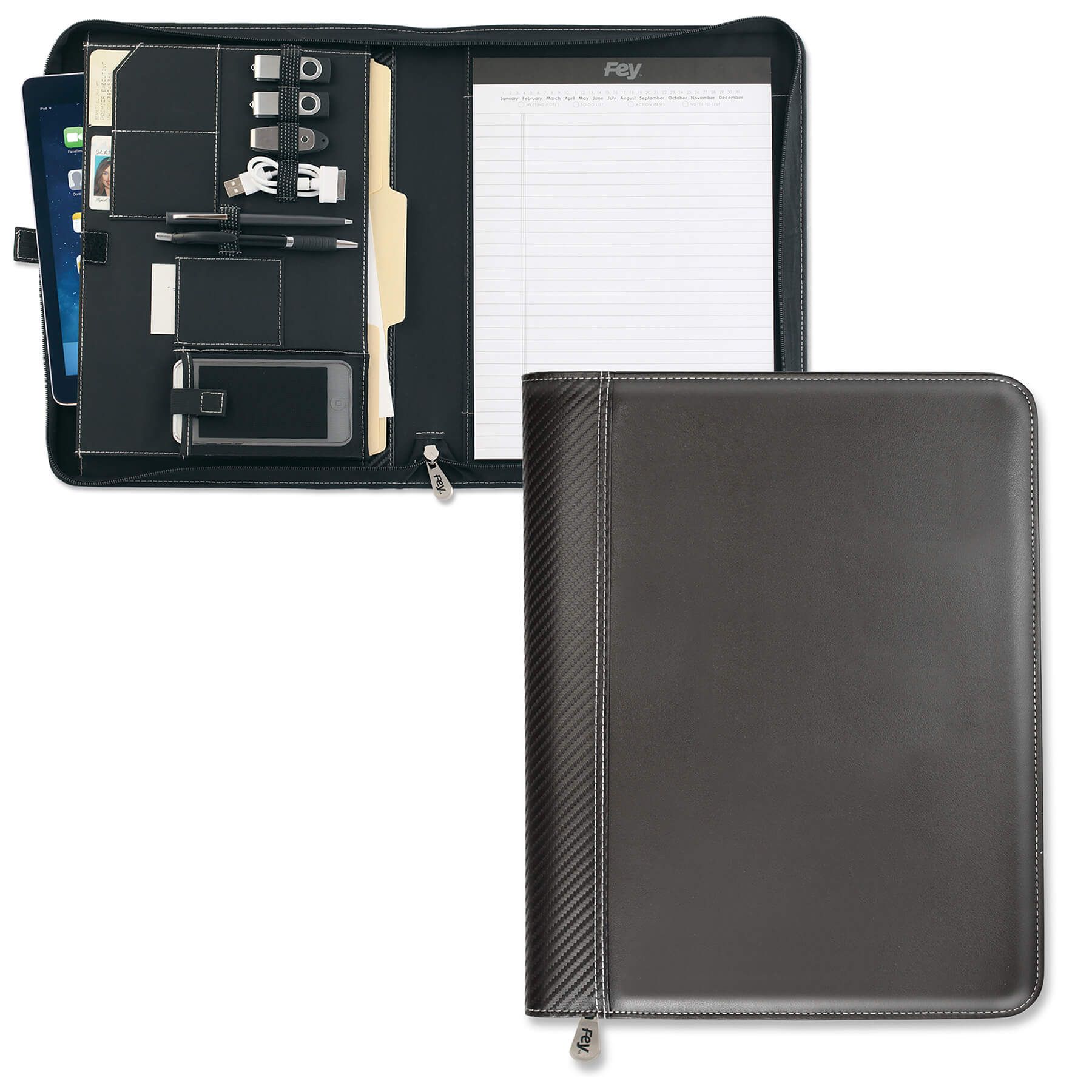 Carbon Fiber Zippered TechFolio 3